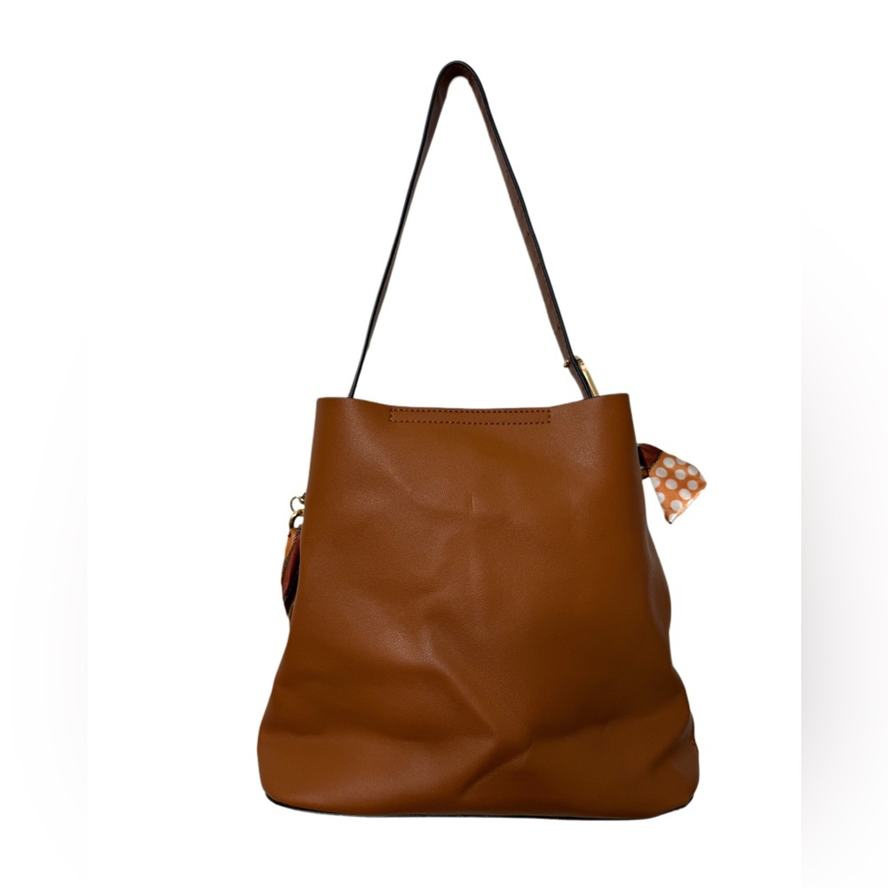 BROWN BUCKET CHAIN BAG NWOT - Picture 2 of 6